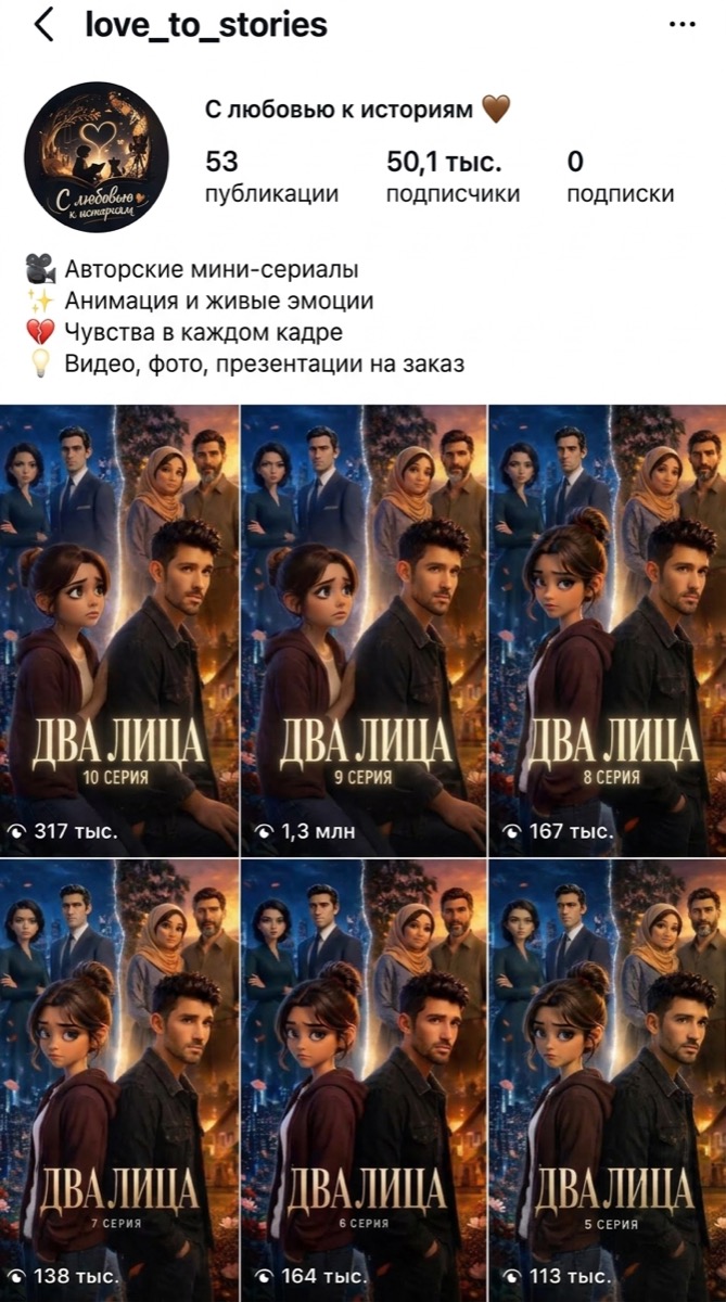 Результат ученицы с AI-сериалами и охватами